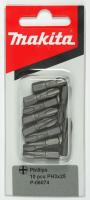Биты Макита PH3 25мм Torsion 10шт (P-06074)