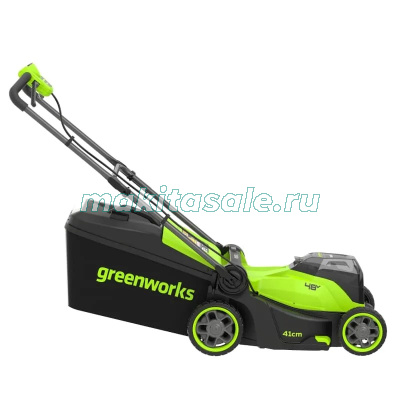 Газонокосилка аккумуляторная Greenworks GD24X2LM411, 2х24V, 41 см, без АКБ и ЗУ