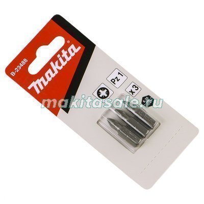 Бит Makita B-23488 PZ1 25 мм 3шт Pozidriv