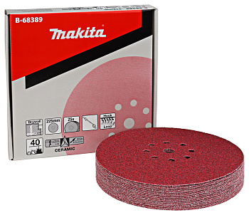Диск шлифовальный на липучке D225мм, P40, 25 шт. Makita B-68389