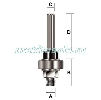 Стержень с гайкой Макита для дисковой фрезы 8мм (D-12099)