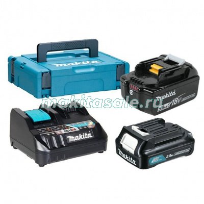 Набор PSK MKP2NX1 (BL1850Bx1шт., BL1021Bx1шт., DC18RE, кейс MAKPAC тип 2) Макита (199024-2)