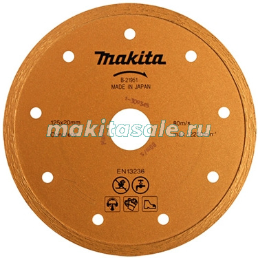 Алмазный сплошной диск Makita B-21951 125x20