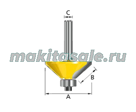 Фреза кромочная конусная 45гр 8х28х3213.58 мм Makita D-11499