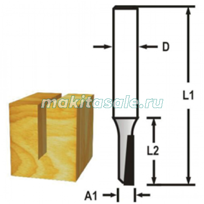 Пазовая фреза с одной режущей кромкой Makita D-67692