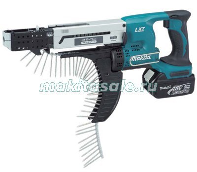 Аккумуляторный магазинный шуруповерт Makita DFR750RFE