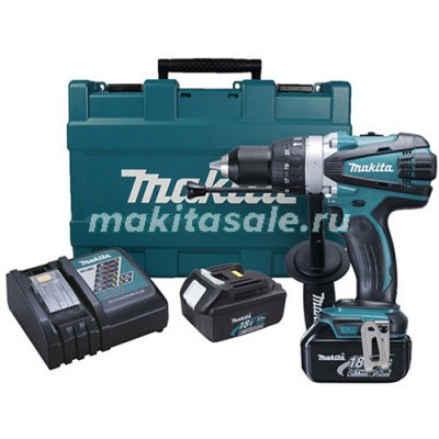 Аккумуляторная дрель-шуруповерт Makita DHP458RFE