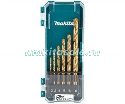 Набор сверл по металлу (6 шт.) HSS-TiN Economy Makita D-72833