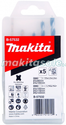 Набор свёрл Makita дер/мет sds-plus (B-57532)