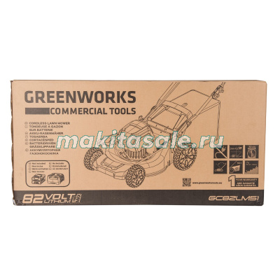 Газонокосилка аккумуляторная Greenworks GD82LM51 без АКБ и ЗУ