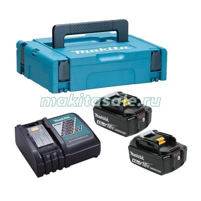 Набор 2 аккумулятора BL1840B(4Ач) и З/У в кейсе Makita 198310-8