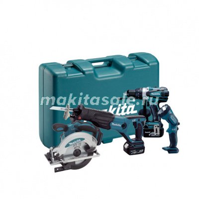 Пластиковый кейс Makita 824764-0 для набора Li-ion (циркулярная пила, фонарь, сабельная пила, шурупо