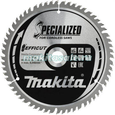Пильный диск для дерева EFFICUT, 190 мм. Makita E-11162